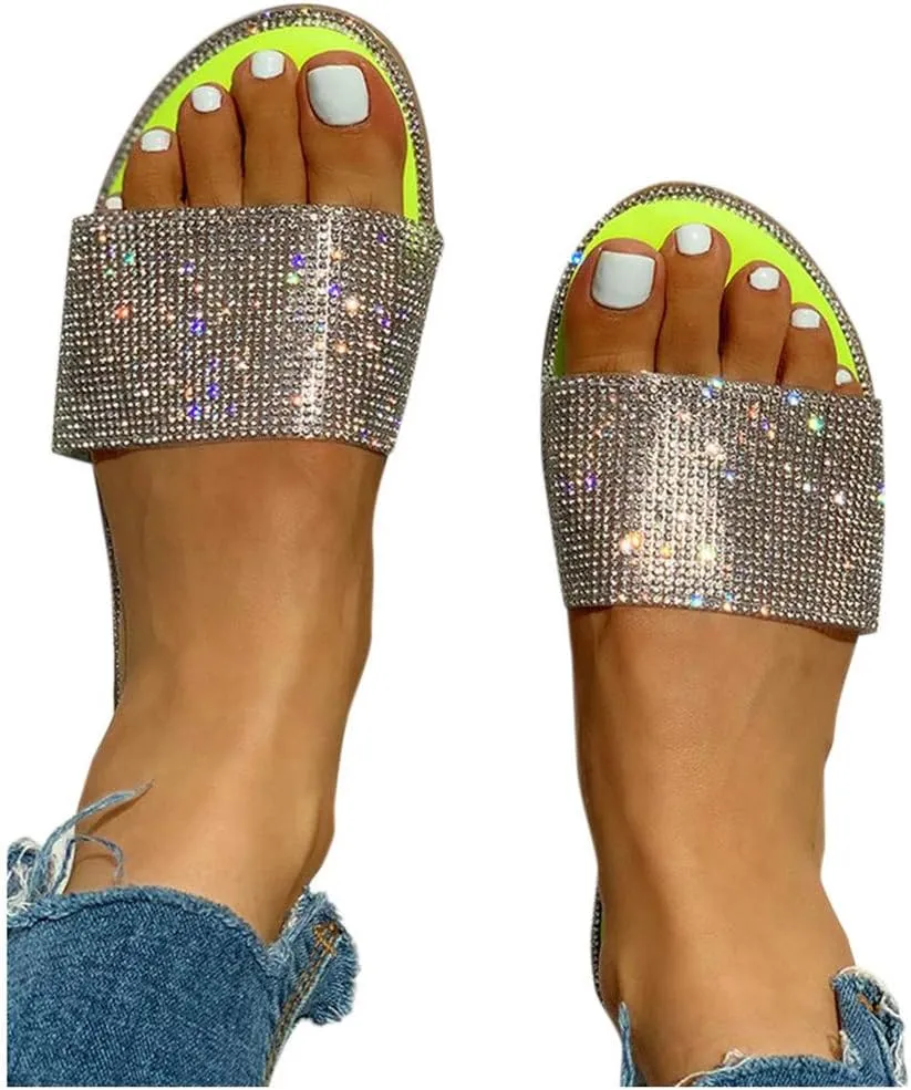 Sandals for Women Platform,2020 Crystal Comfy Platform Sandal Summer Beach Travel Shoes Sandal Ladies Flip Flops