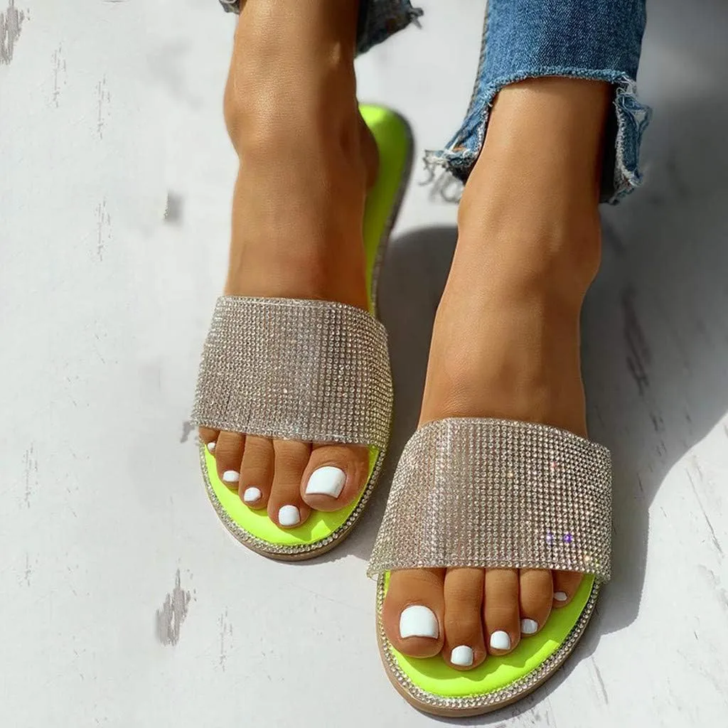 Sandals for Women Platform,2020 Crystal Comfy Platform Sandal Summer Beach Travel Shoes Sandal Ladies Flip Flops