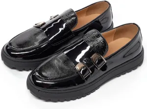 Santimon Mens Penny Loafers Yellow Dress Slip On Causal Flat Shoes Double Monk Mocasines Genunie Leather Modern Prom Wedding Fashion Tuxedo Shoes for Men