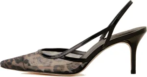 Sling Back Heels Women Fashionable and Elegant Slingback Kitten Heels for Women with Pointed Tip Breathable Comfort