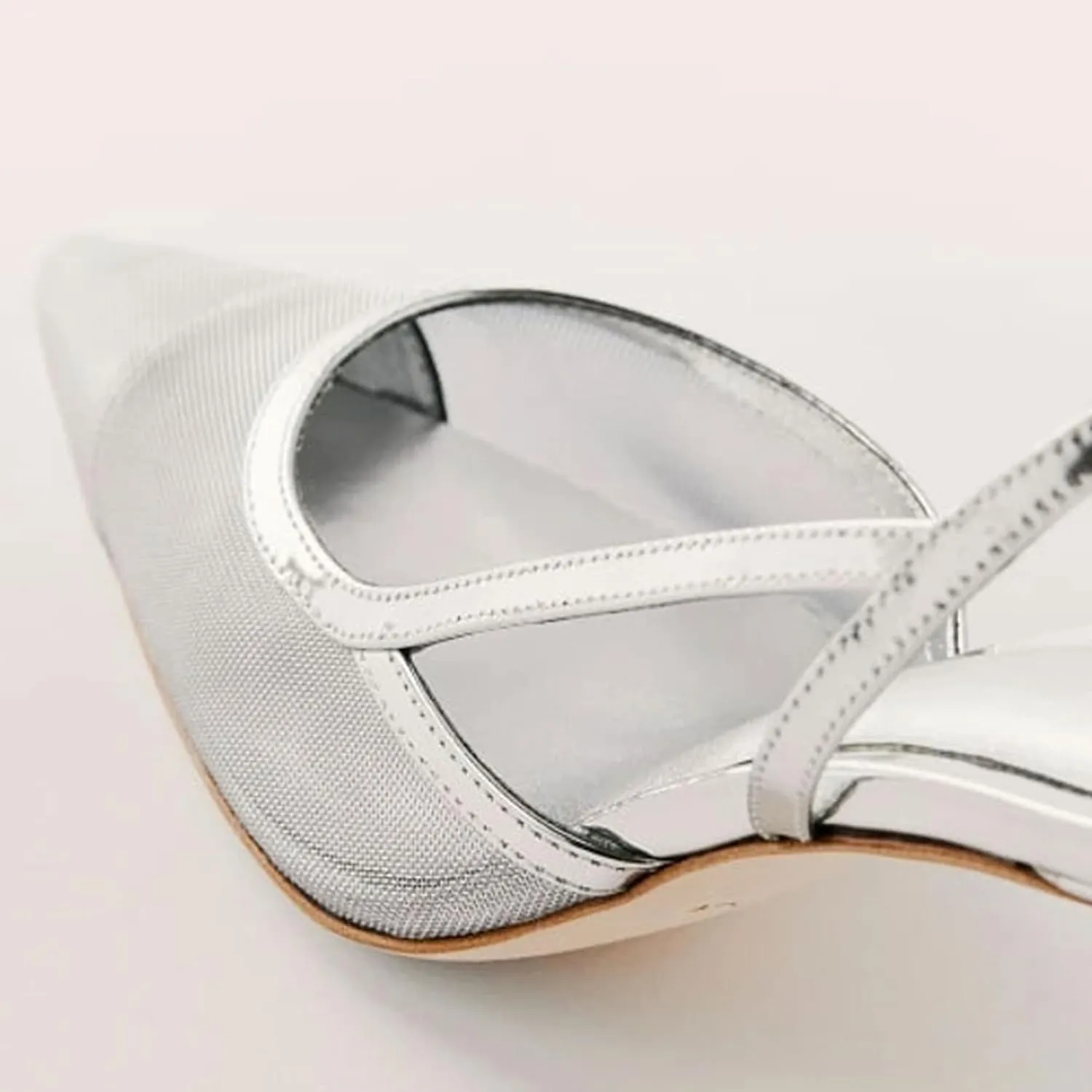 Sling Back Heels Women Fashionable and Elegant Slingback Kitten Heels for Women with Pointed Tip Breathable Comfort