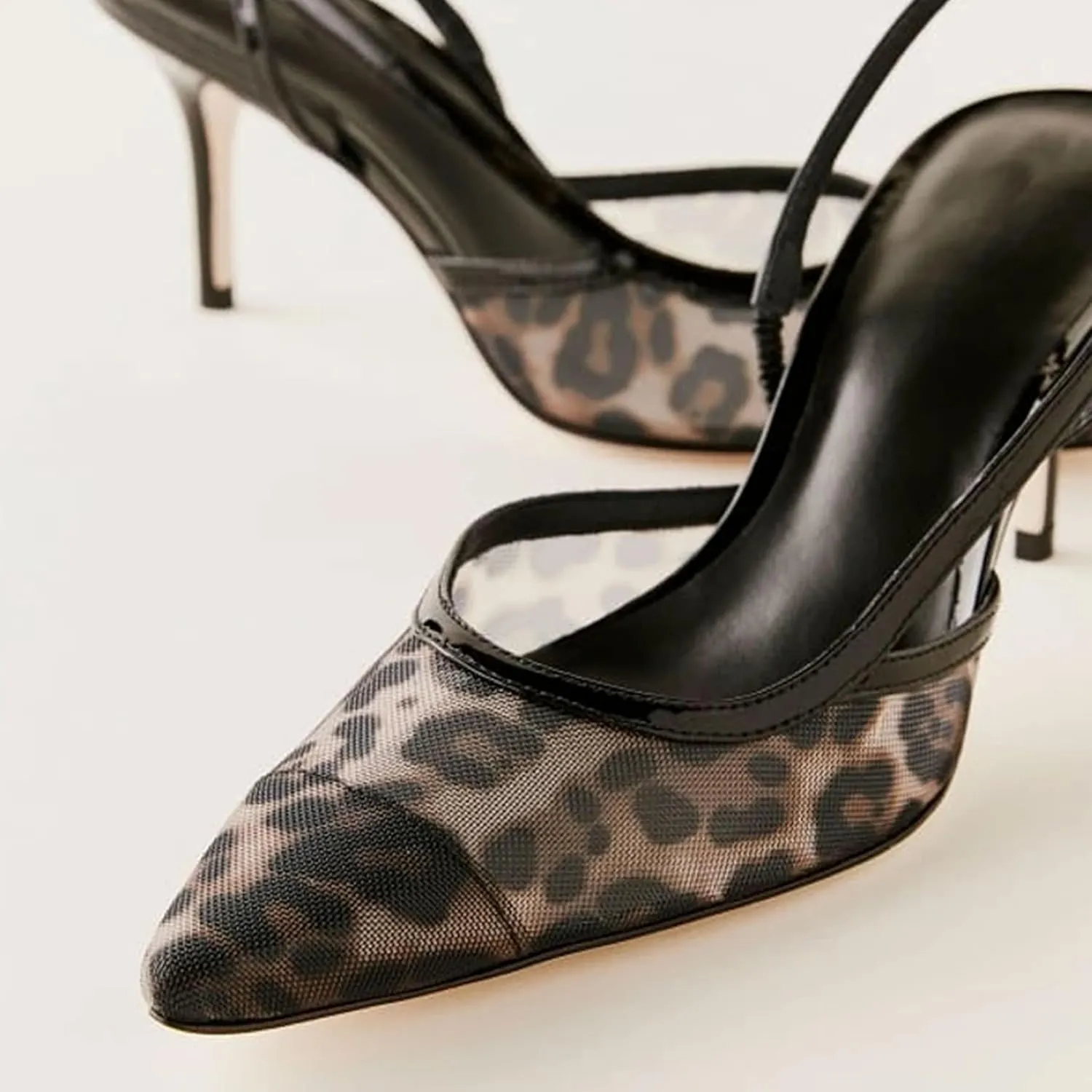 Sling Back Heels Women Fashionable and Elegant Slingback Kitten Heels for Women with Pointed Tip Breathable Comfort