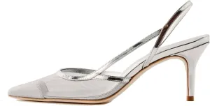 Sling Back Heels Women Fashionable and Elegant Slingback Kitten Heels for Women with Pointed Tip Breathable Comfort