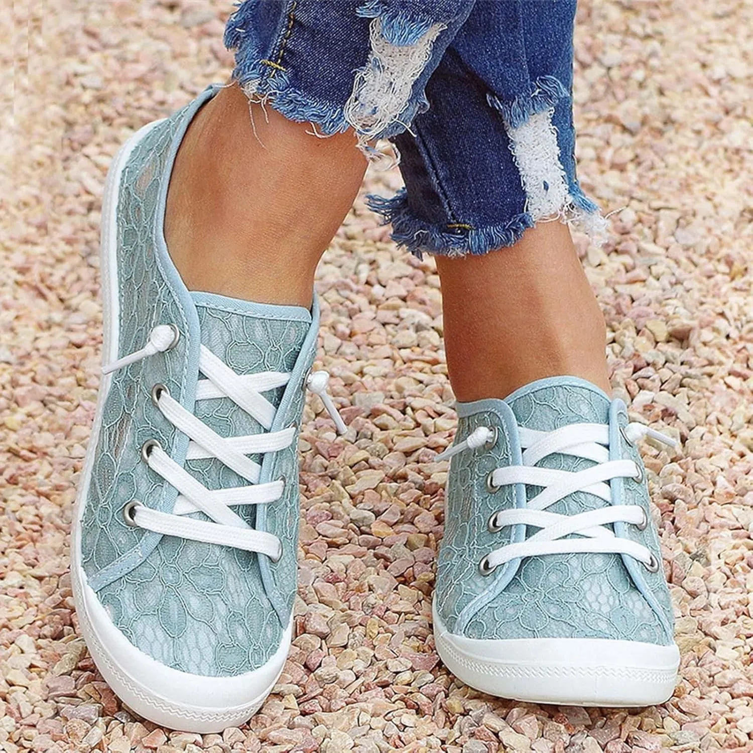 Slip Ladies Loafers for Women's Shoes Vulcanize Flat On Lace Women's Casual Shoes Casual Lace up Sneaker