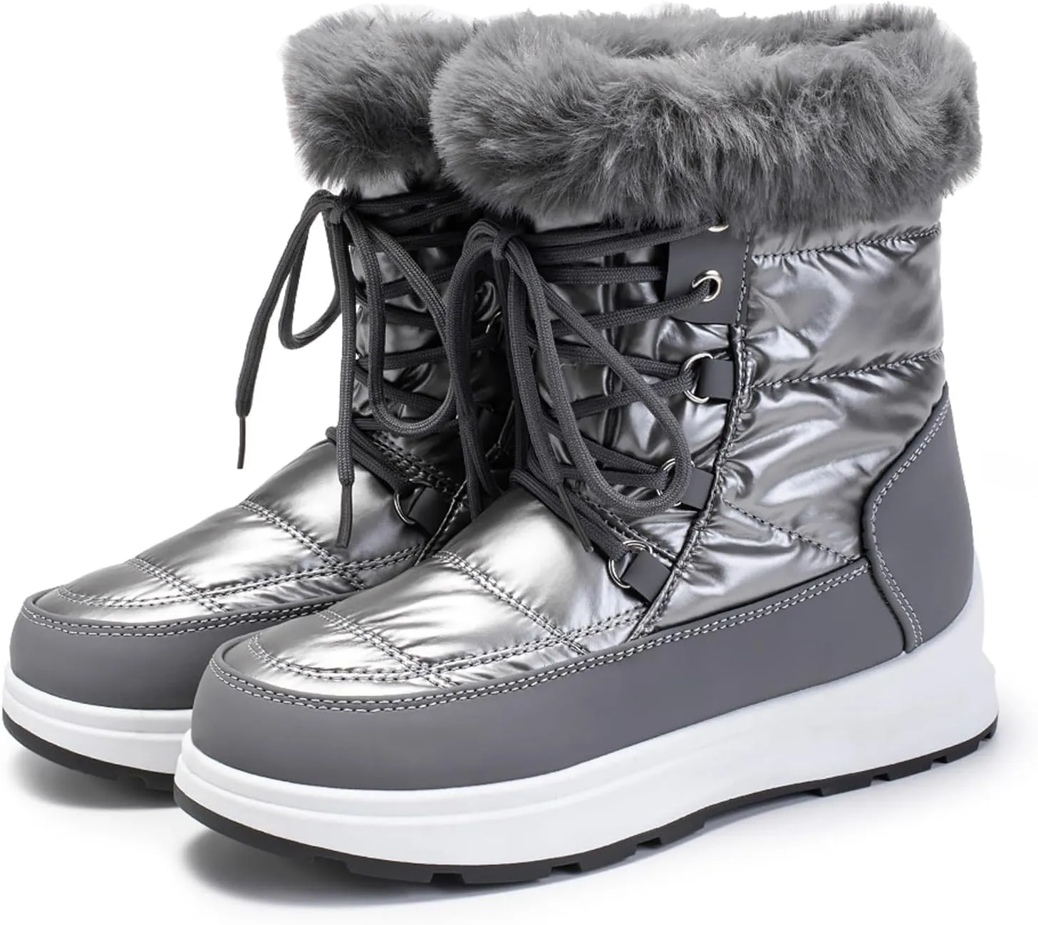Slip On Snow Boots For Women Waterproof Winter Boots Wide Width Warm Boots Ski Boots Hiking Boots Mid Calf Boots