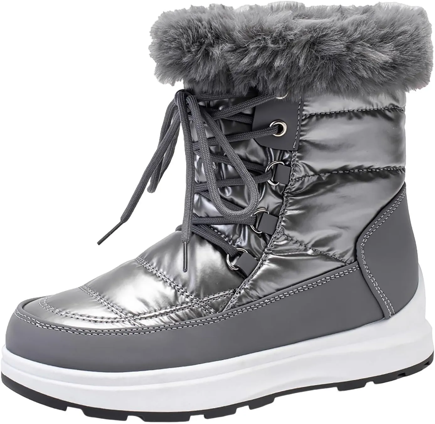Slip On Snow Boots For Women Waterproof Winter Boots Wide Width Warm Boots Ski Boots Hiking Boots Mid Calf Boots