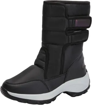 Slip On Snow Boots For Women Waterproof Winter Boots Wide Width Warm Boots Ski Boots Hiking Boots Mid Calf Boots