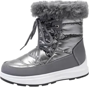 Slip On Snow Boots For Women Waterproof Winter Boots Wide Width Warm Boots Ski Boots Hiking Boots Mid Calf Boots