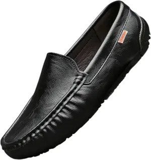 SywzX&xfybz Men's Casual Leather Shoes Lightweight Soft Soled Driving Shoes Loafers