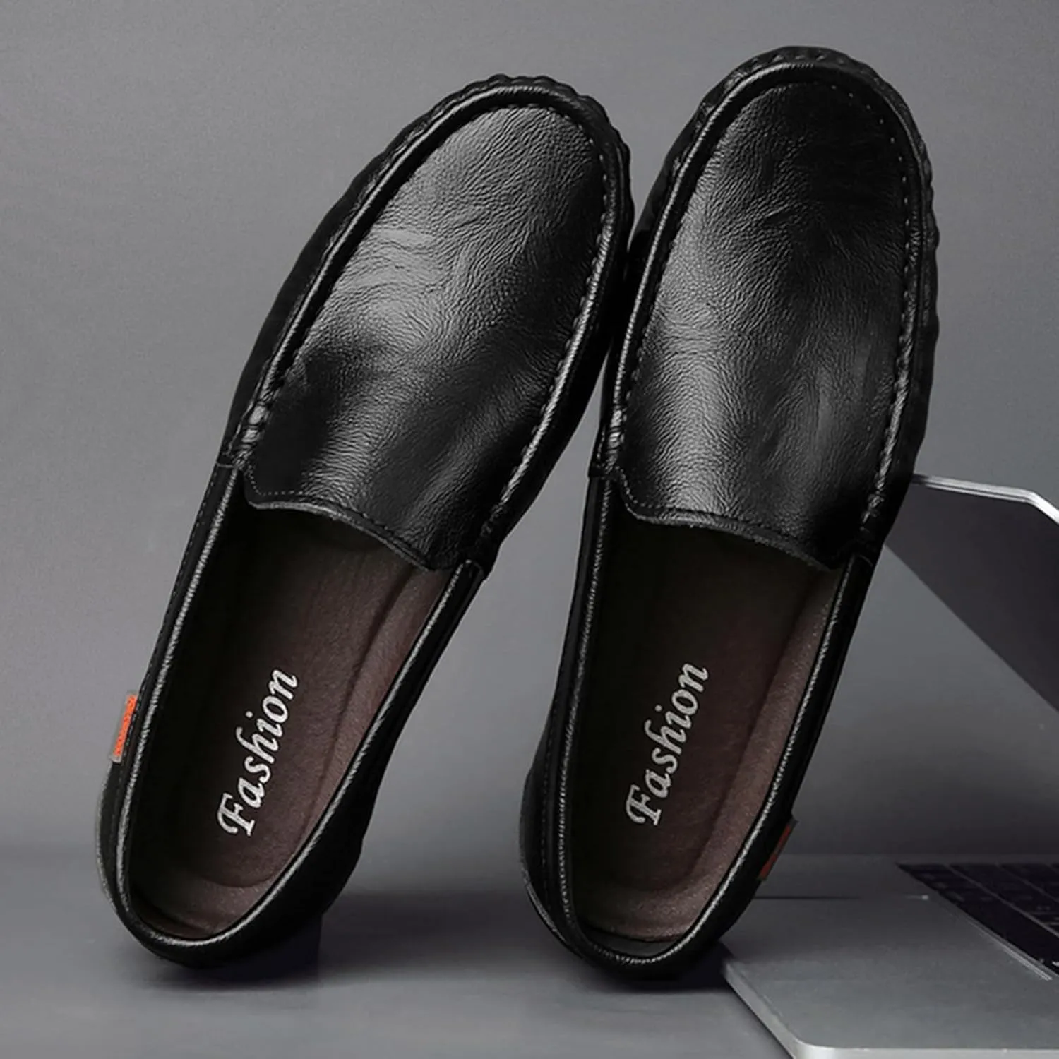SywzX&xfybz Men's Casual Leather Shoes Lightweight Soft Soled Driving Shoes Loafers