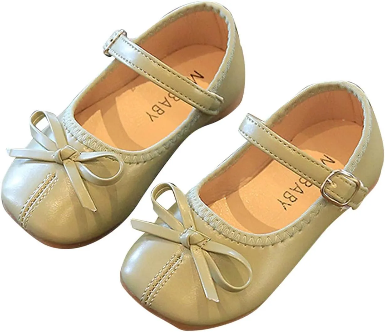 Toddler Dress Shoes Bowknot Mary Jane Shoes Girls Ballet Flat𝘀 for Kids Wedding Par𝘁y Big Kids Girls Size 6 Boots