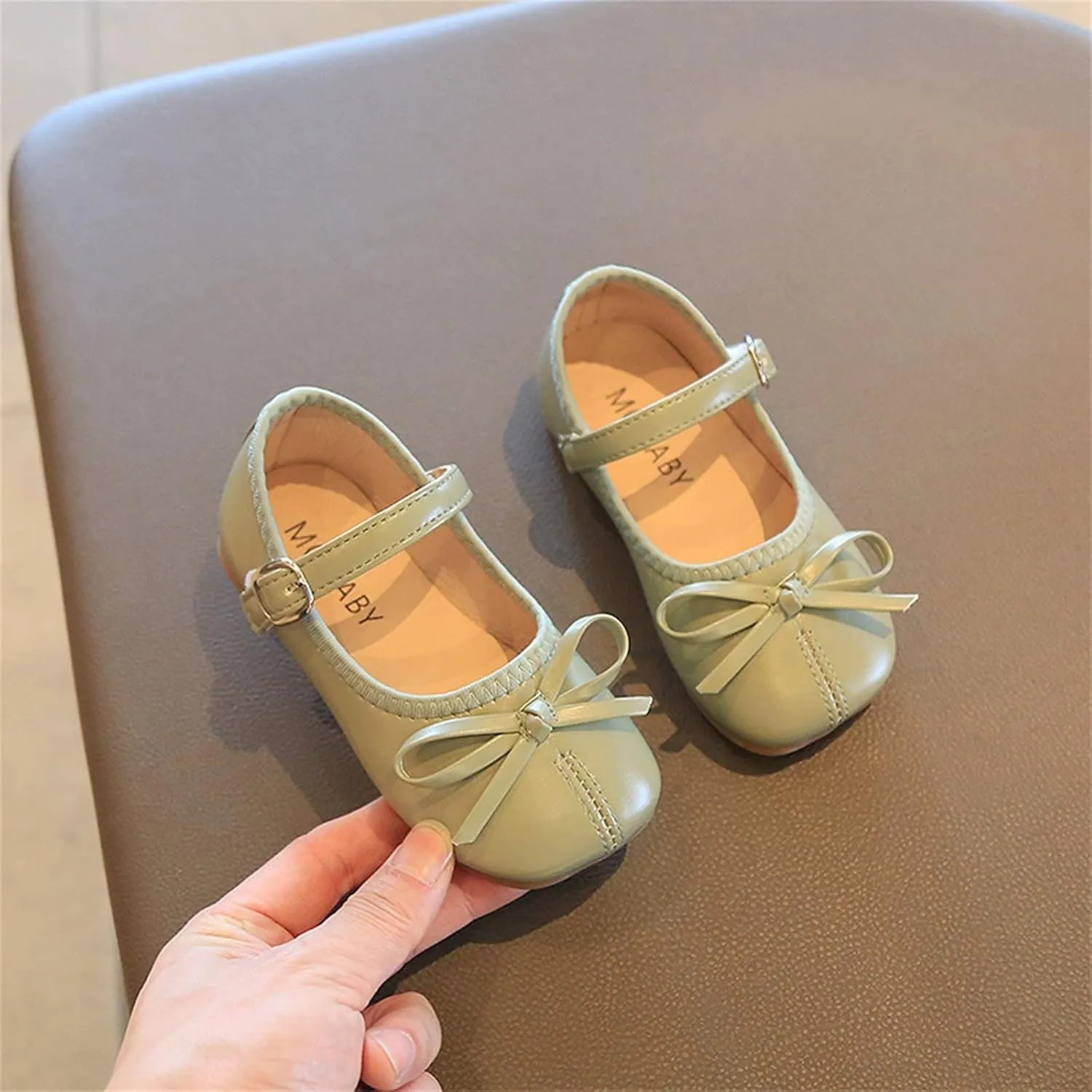 Toddler Dress Shoes Bowknot Mary Jane Shoes Girls Ballet Flat𝘀 for Kids Wedding Par𝘁y Big Kids Girls Size 6 Boots