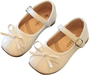 Toddler Dress Shoes Bowknot Mary Jane Shoes Girls Ballet Flat𝘀 for Kids Wedding Par𝘁y Big Kids Girls Size 6 Boots