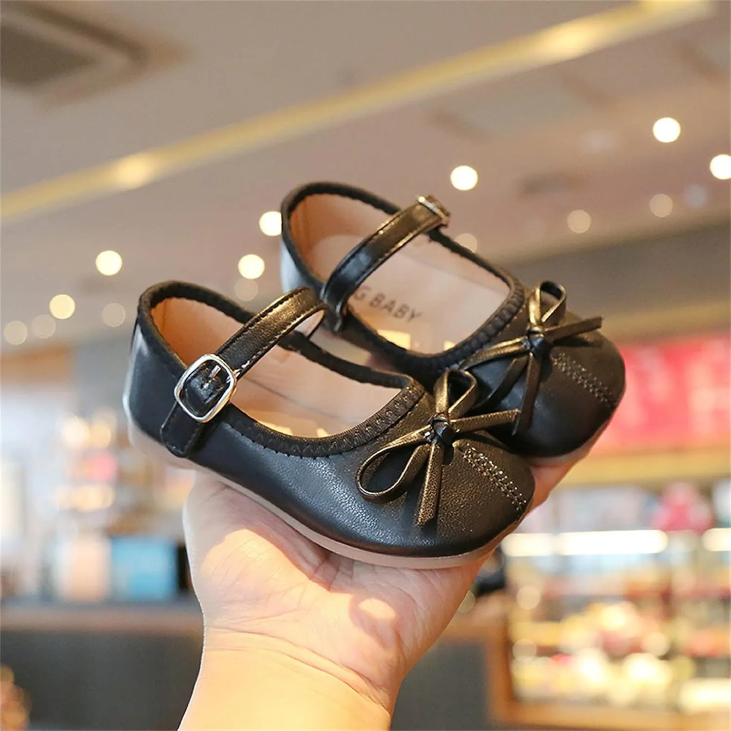 Toddler Dress Shoes Bowknot Mary Jane Shoes Girls Ballet Flat𝘀 for Kids Wedding Par𝘁y Big Kids Girls Size 6 Boots
