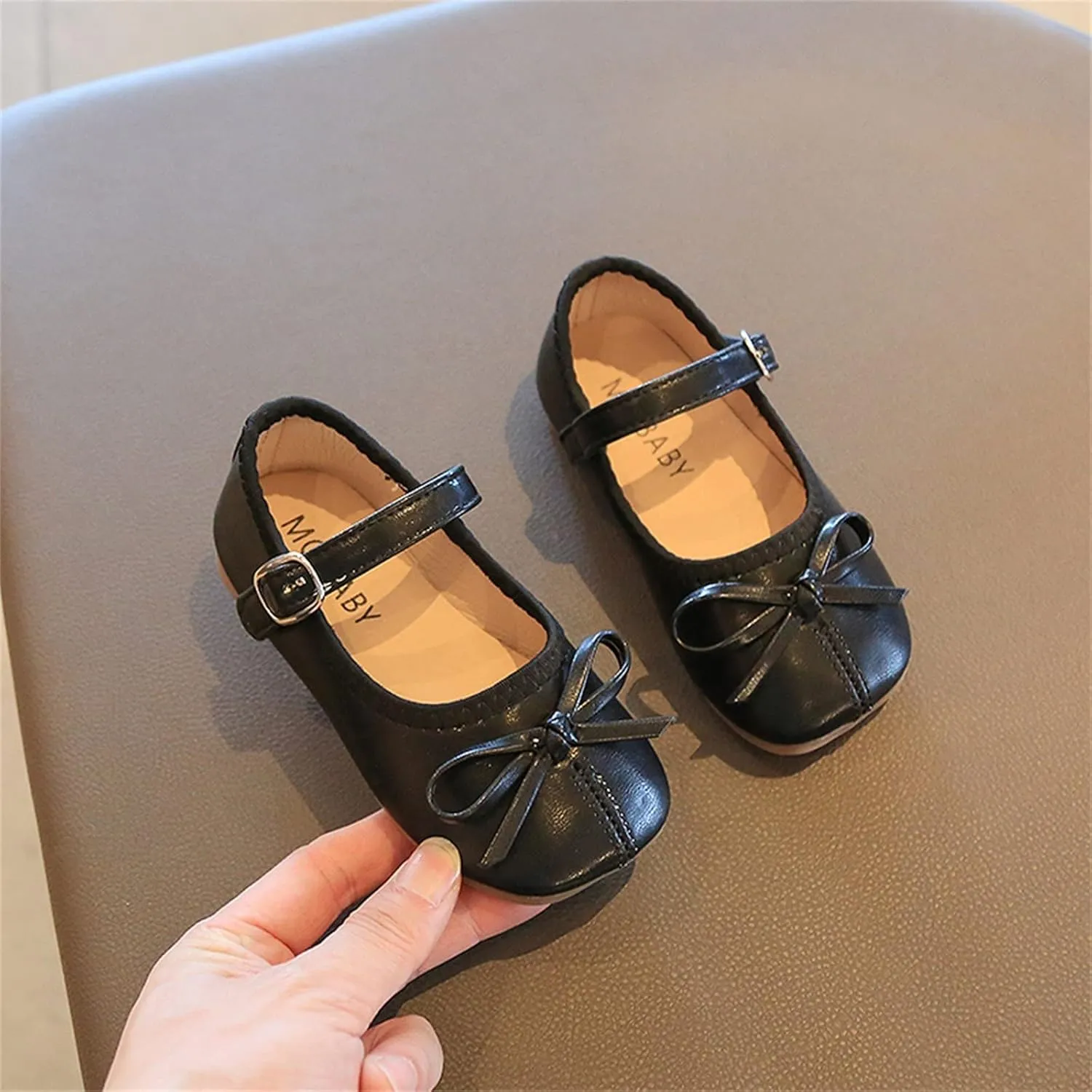 Toddler Dress Shoes Bowknot Mary Jane Shoes Girls Ballet Flat𝘀 for Kids Wedding Par𝘁y Big Kids Girls Size 6 Boots