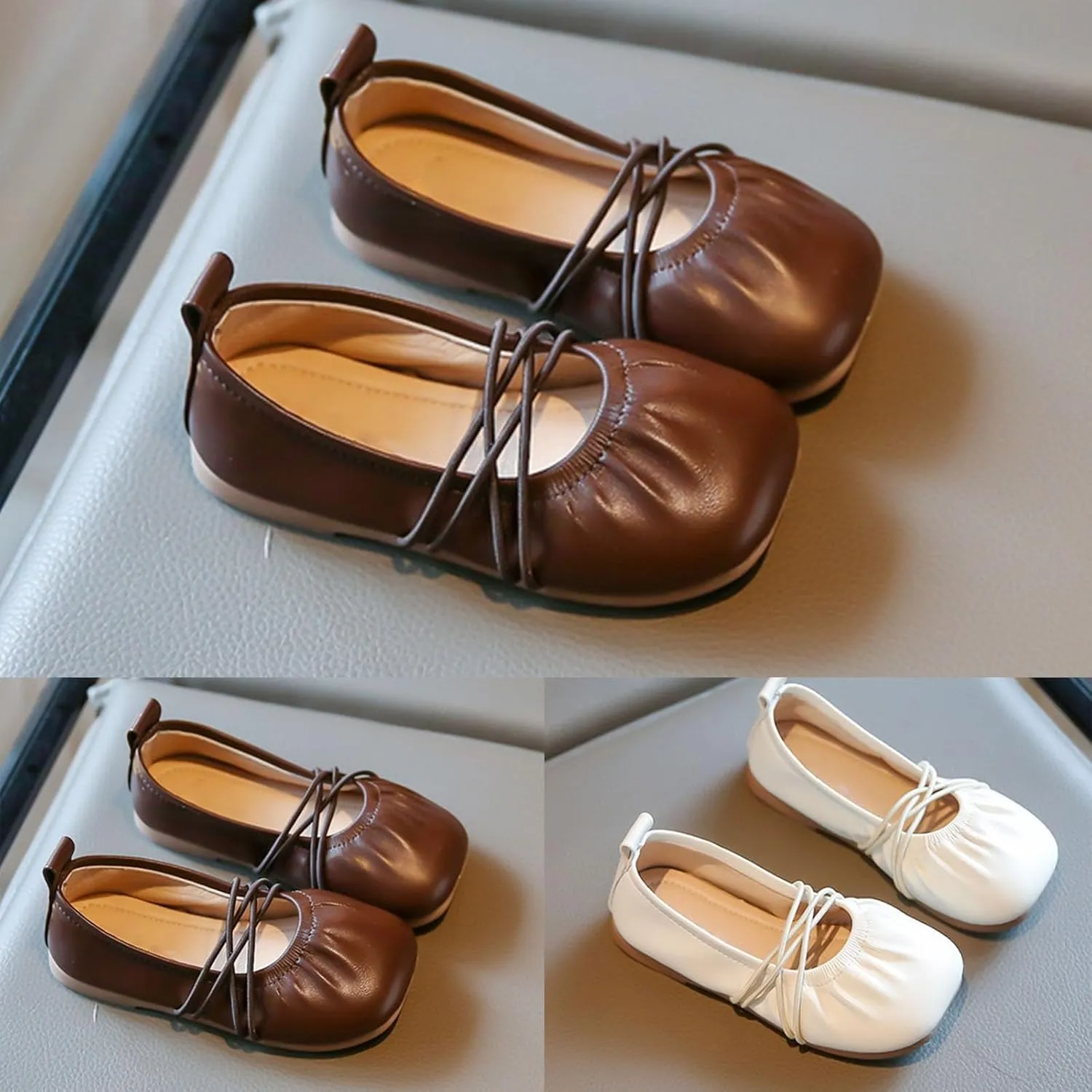 Toddler Girls Dress Shoes Ballet Flats Flower Girl Shoes for School Party Wedding Shoes Girls Mary Jane