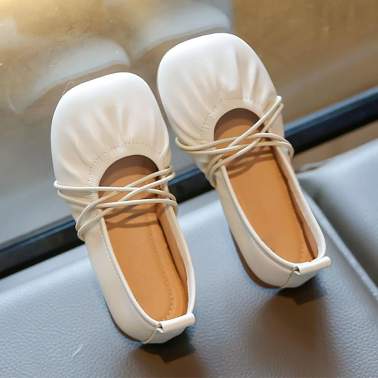 Toddler Girls Dress Shoes Ballet Flats Flower Girl Shoes for School Party Wedding Shoes Girls Mary Jane