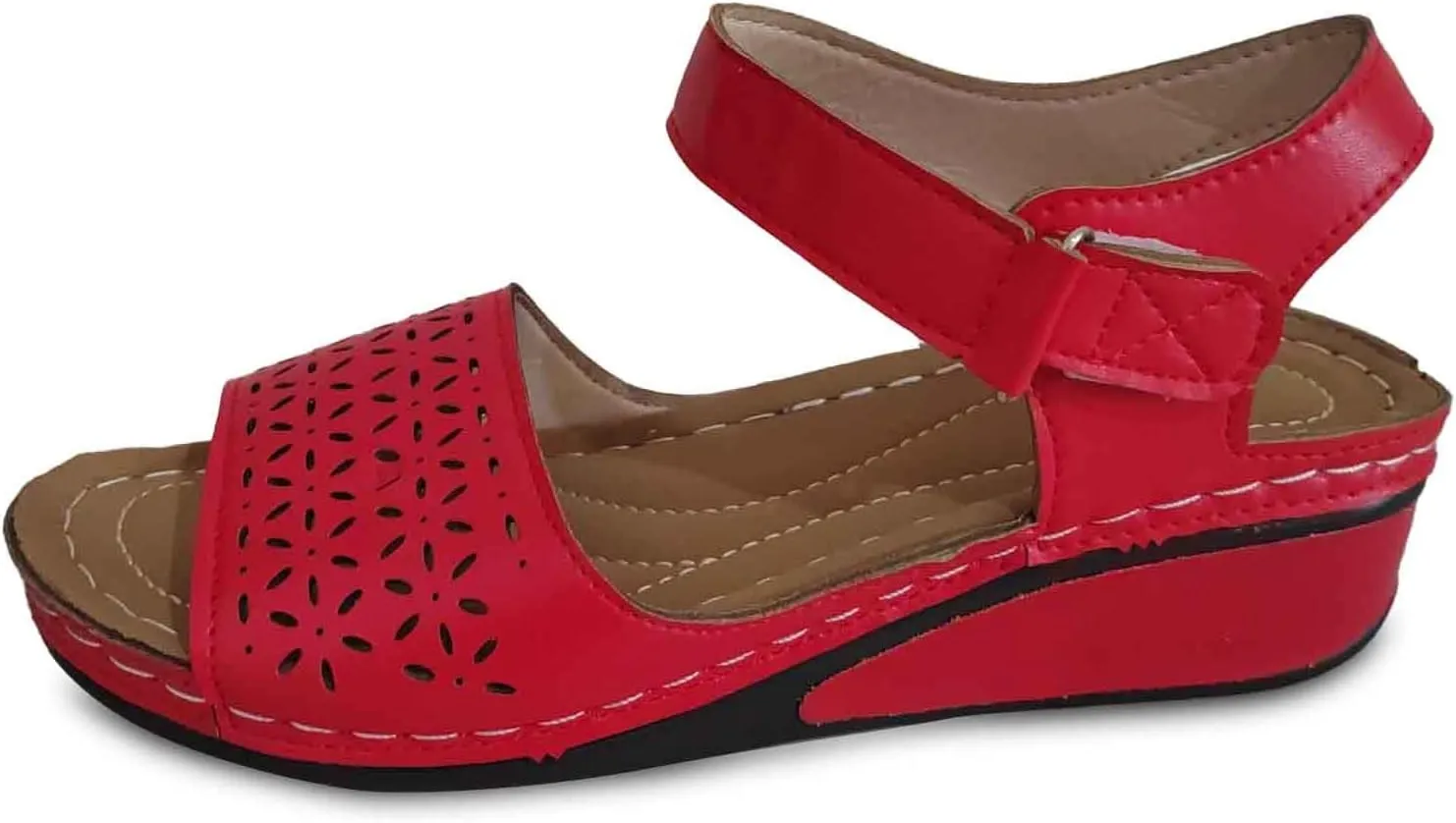 Trendy Women's Summer Sandals Open Toe Hollow Out Wedge Heel Comfortable Casual Footwear For Daily Wear And Vacation