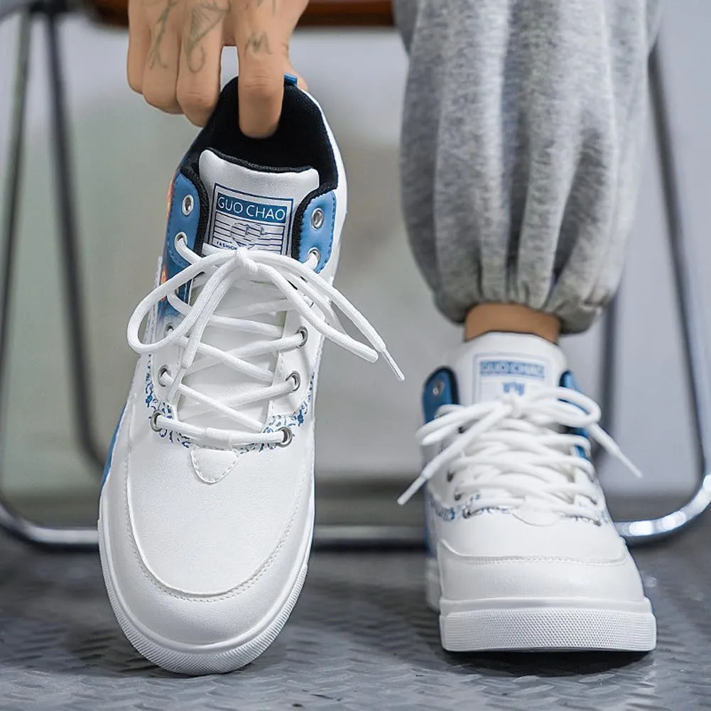 VAXAV Men's Fashion High Top Road Running Sneakers Skate Walking Driving Shoes