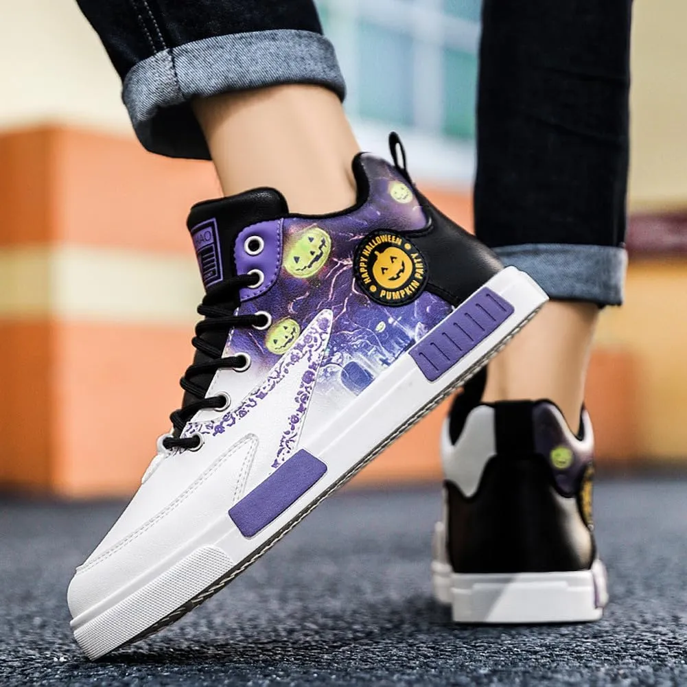 VAXAV Men's Fashion High Top Road Running Sneakers Skate Walking Driving Shoes