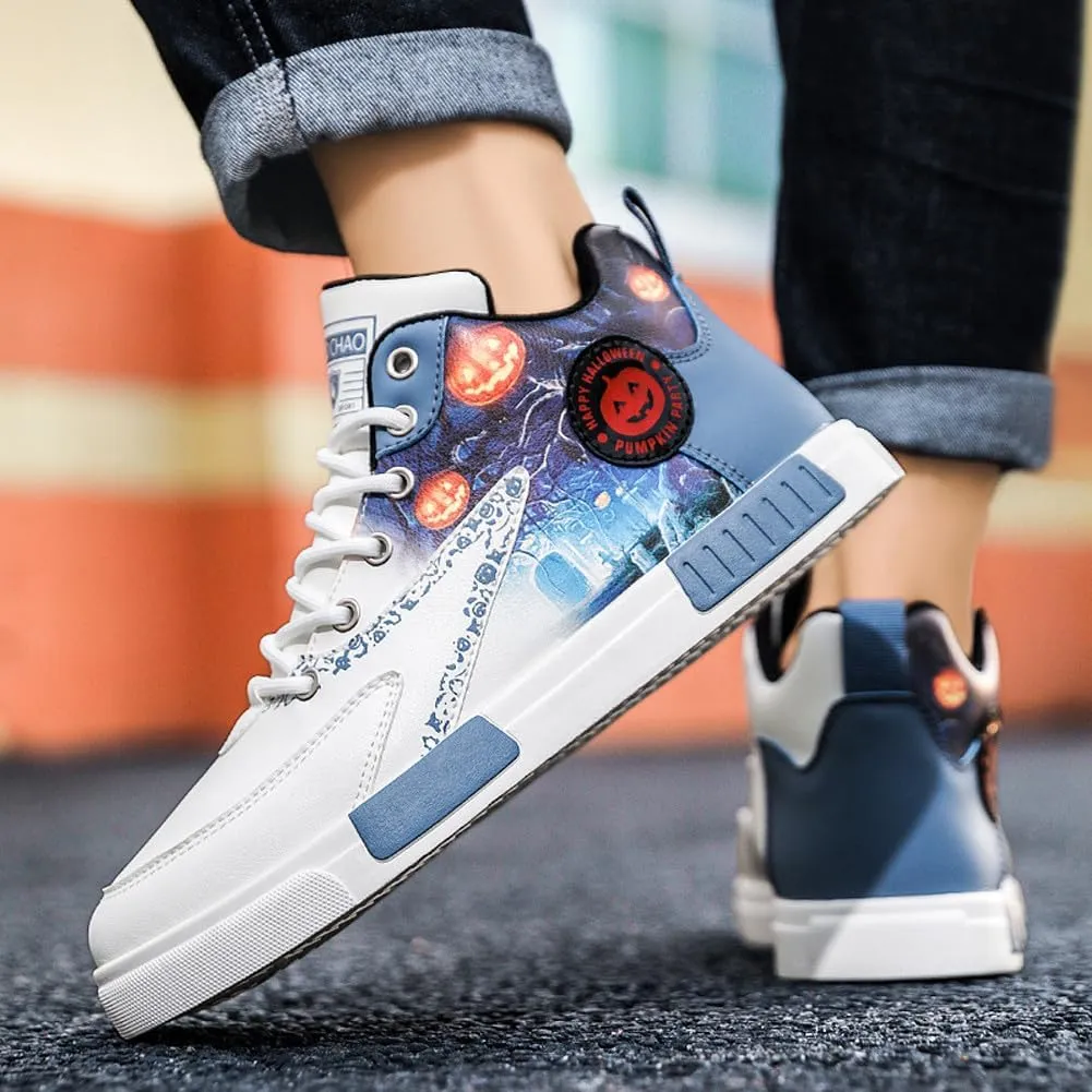 VAXAV Men's Fashion High Top Road Running Sneakers Skate Walking Driving Shoes