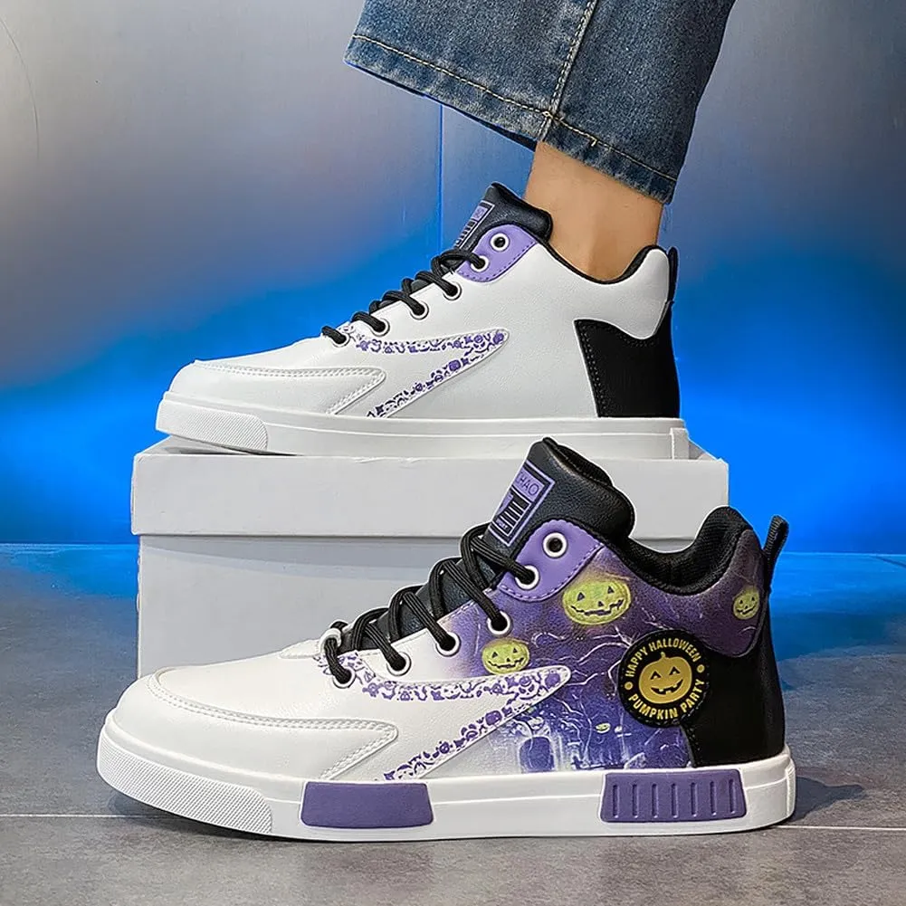VAXAV Men's Fashion High Top Road Running Sneakers Skate Walking Driving Shoes