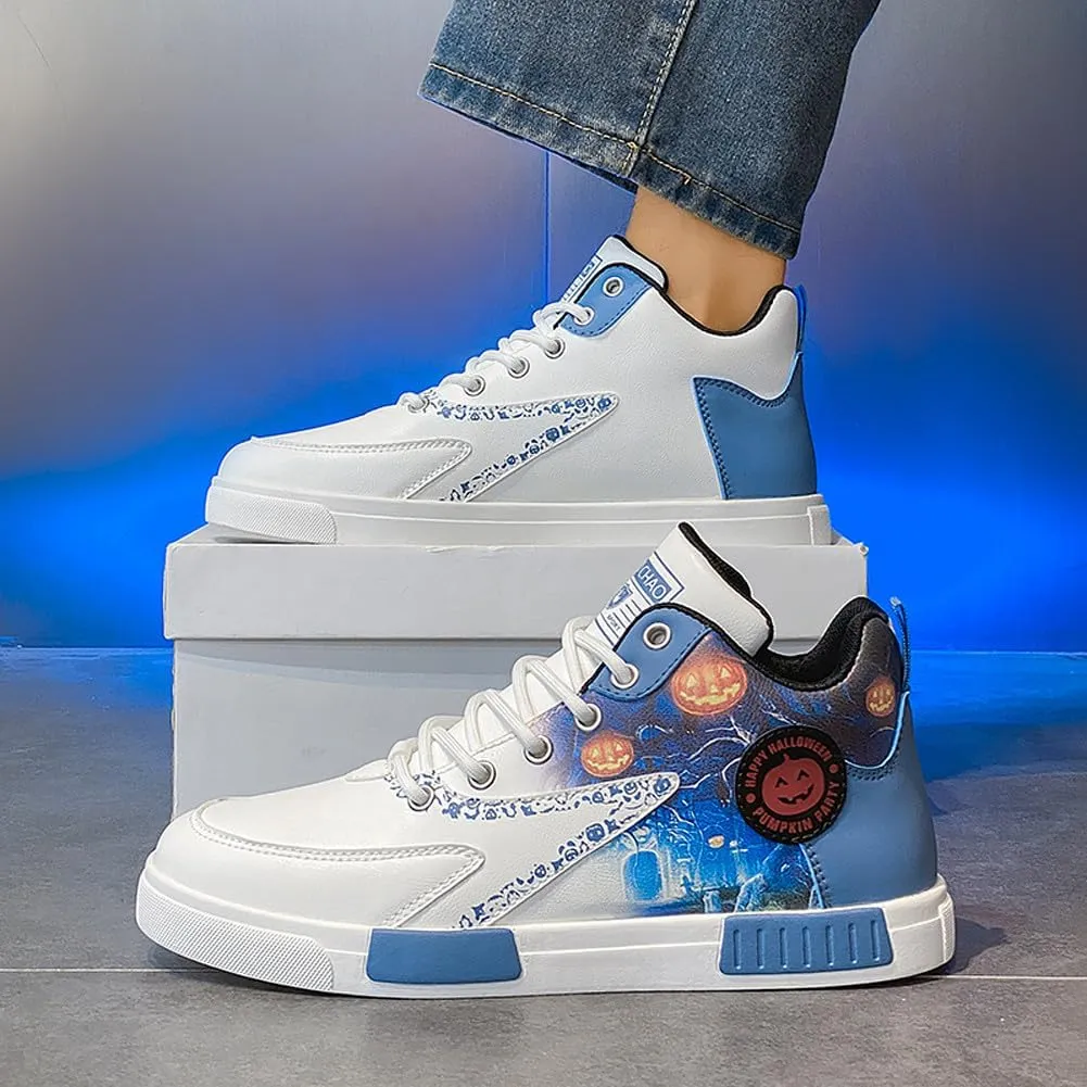 VAXAV Men's Fashion High Top Road Running Sneakers Skate Walking Driving Shoes