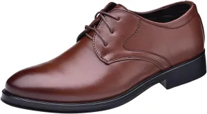 White Shoes Men Casual Fashion Style Men's Breathable Comfortable Business Lace Up Work Leisure Solid Color Leather Shoes Dress Shoes for Men Comfort Leather