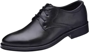 White Shoes Men Casual Fashion Style Men's Breathable Comfortable Business Lace Up Work Leisure Solid Color Leather Shoes Dress Shoes for Men Comfort Leather