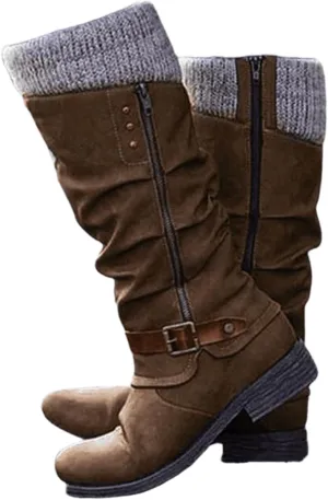 Winter Boots For Women 2022 Trendy Combat Boots Lace up Mid Calf Low Heel Chunky Platform Side Zipper Military Warm Boot
