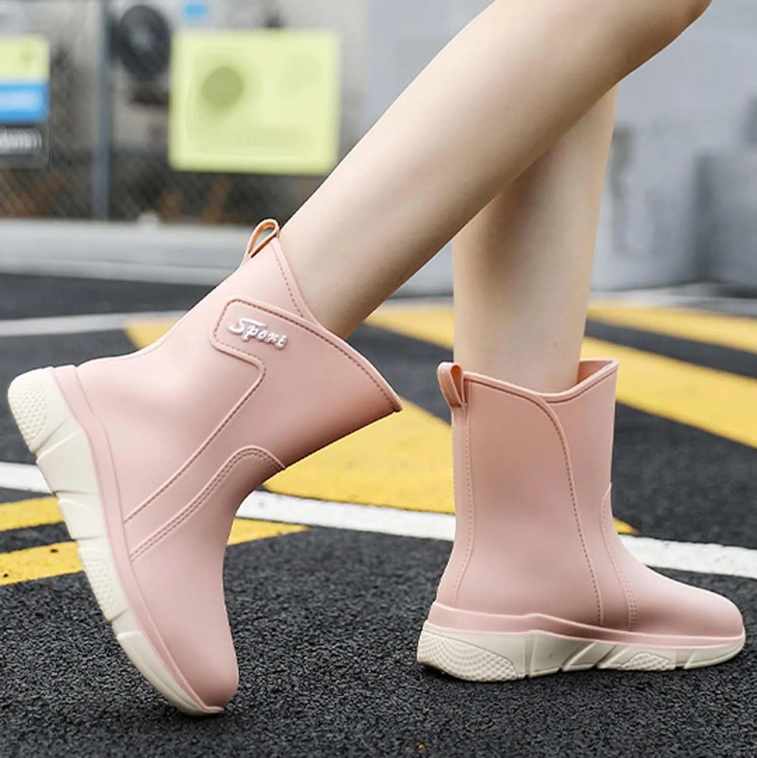 Women's 6 Inch Ankle Boot Women Insulate Rain Boots