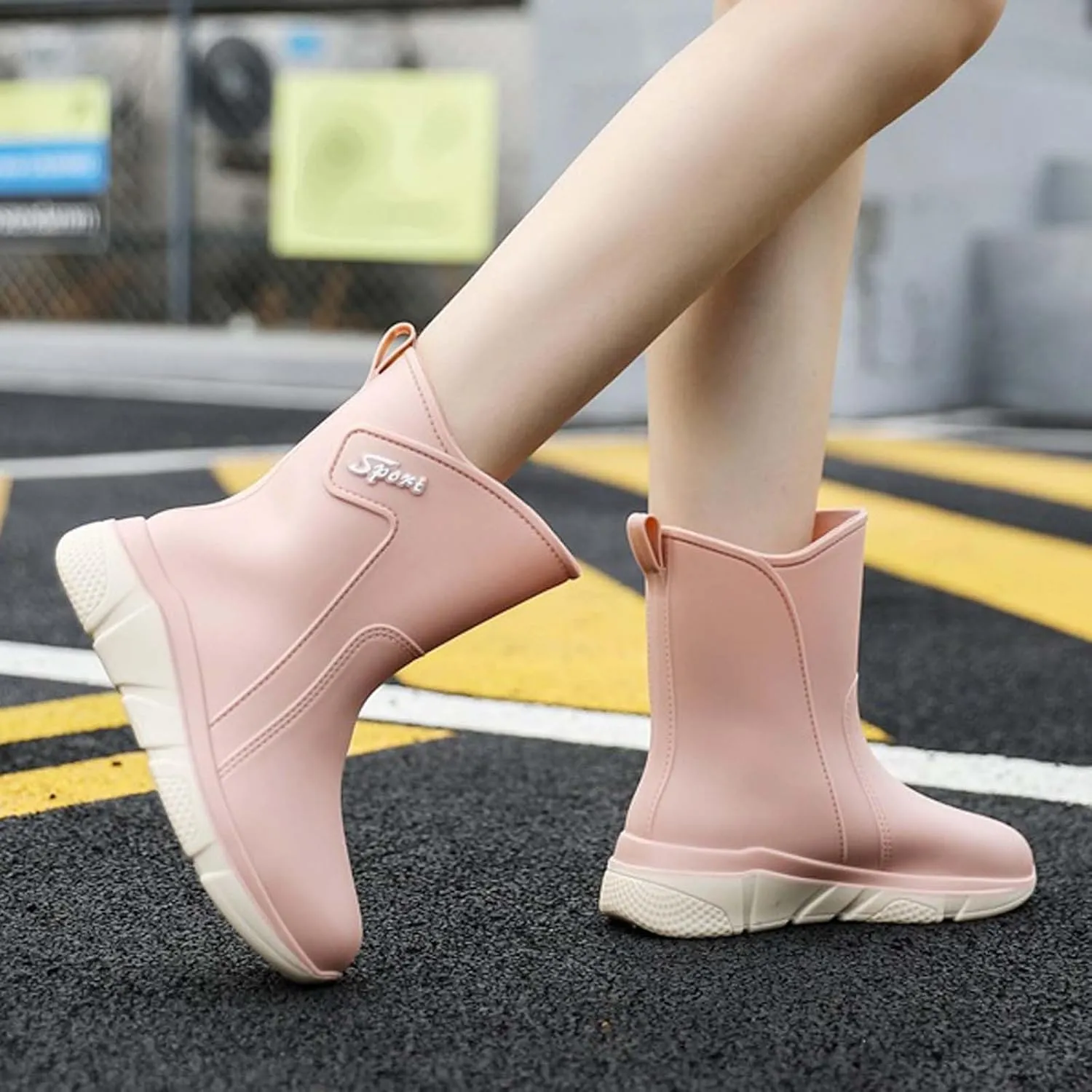 Women's 6 Inch Ankle Boot Women Insulate Rain Boots