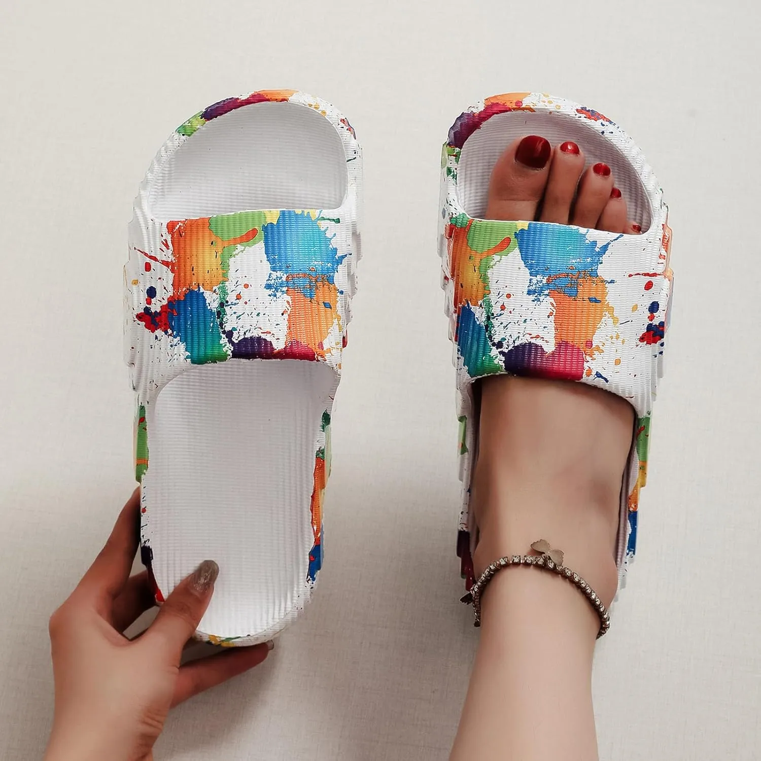 Women's Fashion Slippers Indoor Home Beach Non Slip Sandal Walking Sandals Women's Breathable Casual Sandals
