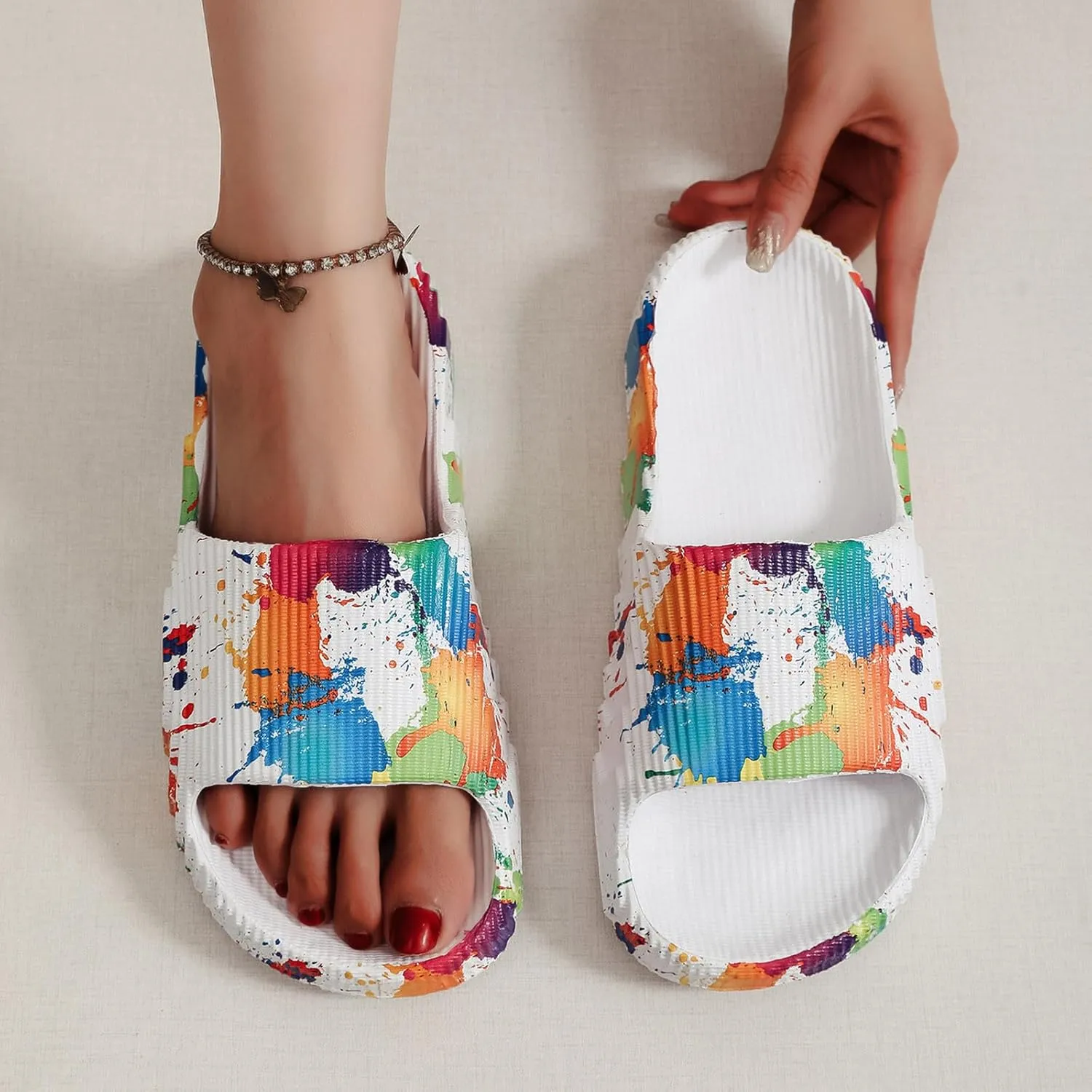 Women's Fashion Slippers Indoor Home Beach Non Slip Sandal Walking Sandals Women's Breathable Casual Sandals