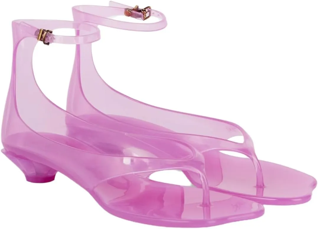 Womens Flip Flop Kitten Heels  Jelly Thong Heeled Sandals with Clear Strap, Transparent Low Heel Mules, Stylish Thong Kitten Heels for Summer, Casual Dress Sandals
