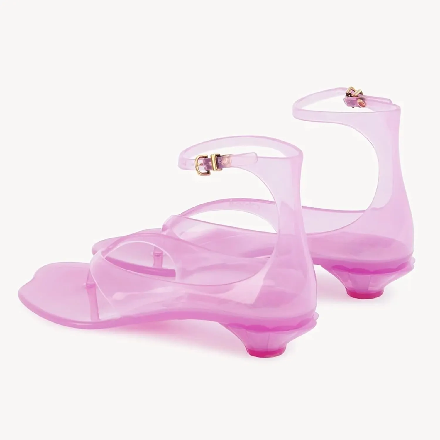 Womens Flip Flop Kitten Heels  Jelly Thong Heeled Sandals with Clear Strap, Transparent Low Heel Mules, Stylish Thong Kitten Heels for Summer, Casual Dress Sandals
