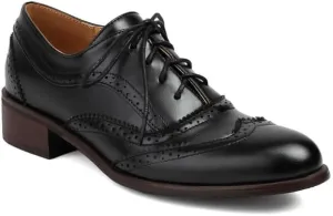 Women's Lace Up Brogues Low Heel Oxford Shoes