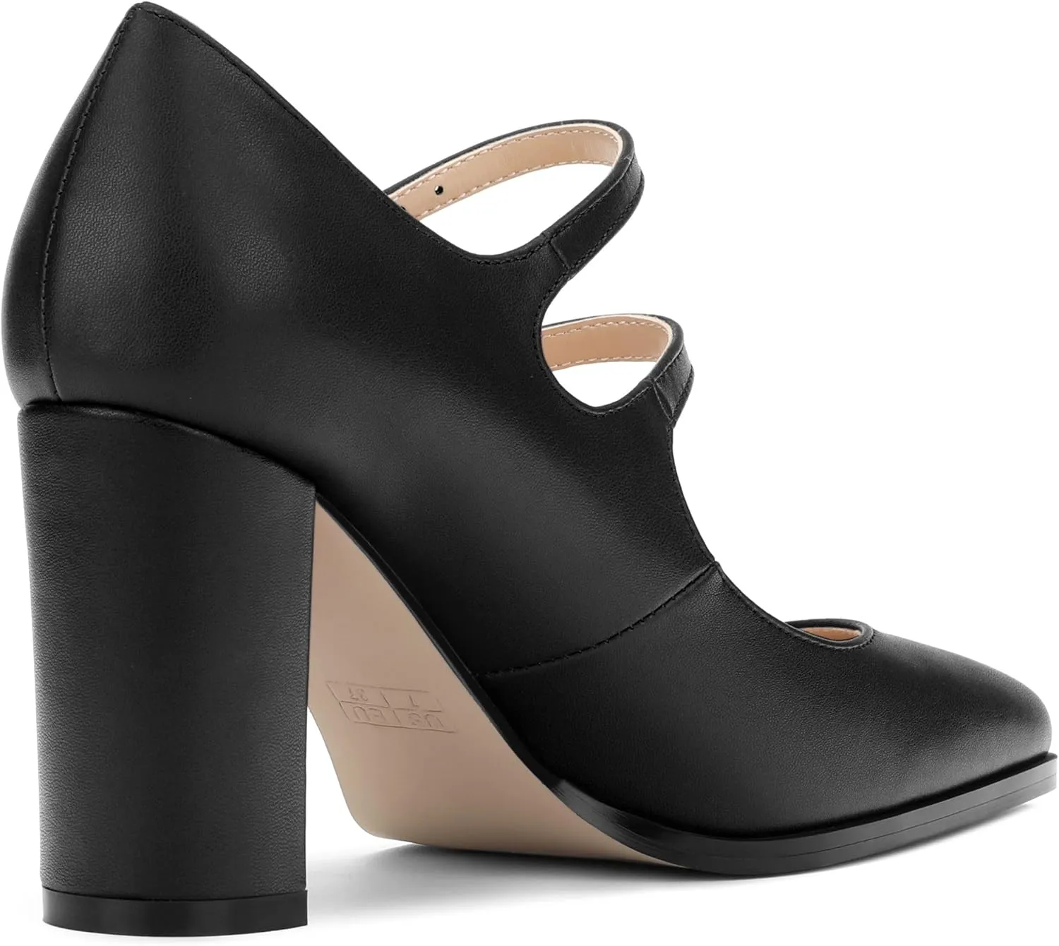 Women's Mary Jane Single Shoes, High Heeled Close Toe Pumps for Women, Comfortable Square Toe Dress Wedding Shoes