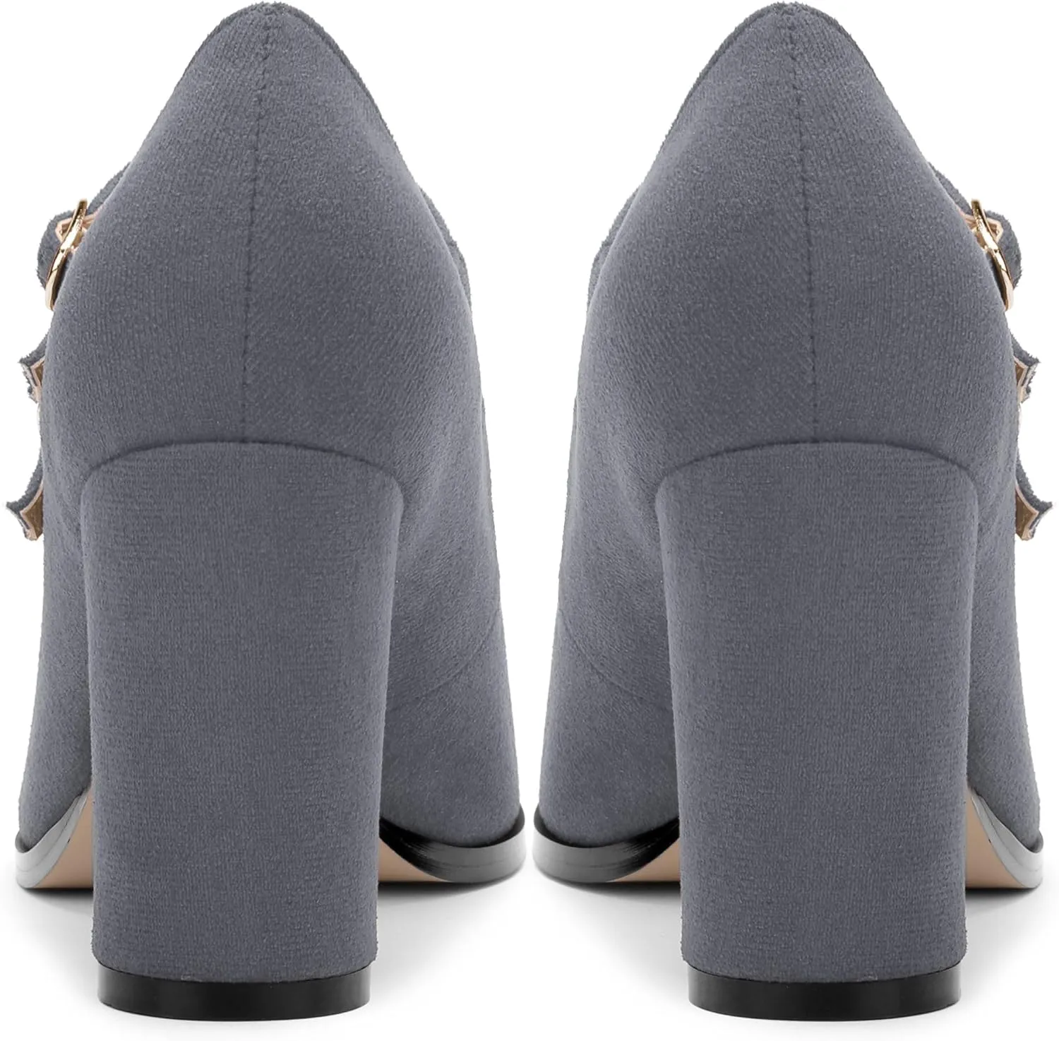 Women's Mary Jane Single Shoes, High Heeled Close Toe Pumps for Women, Comfortable Square Toe Dress Wedding Shoes