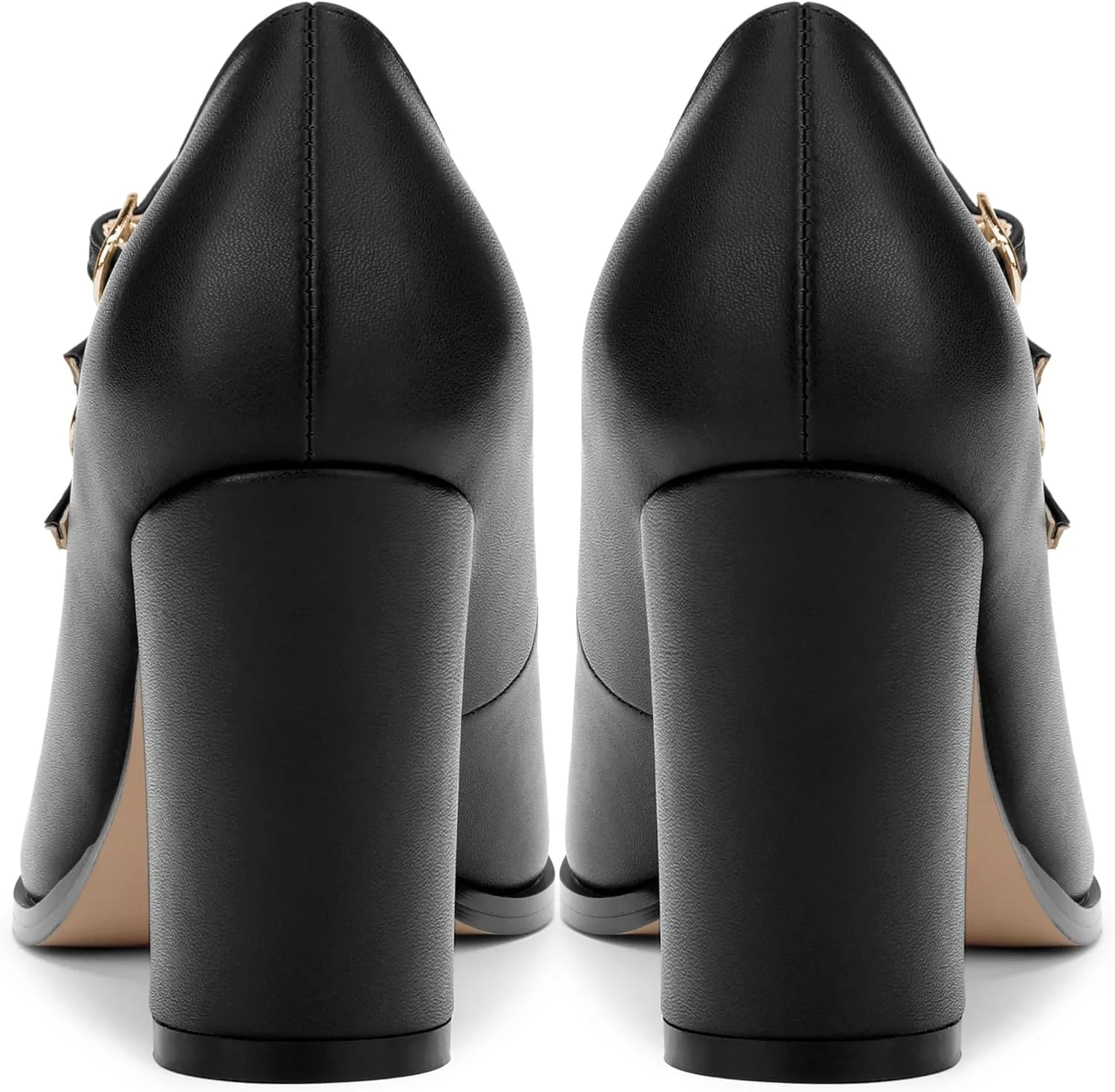 Women's Mary Jane Single Shoes, High Heeled Close Toe Pumps for Women, Comfortable Square Toe Dress Wedding Shoes