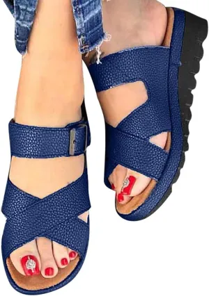 Womens Platform Sandals Summer Gibobby Women's 2019 Comfy Shoes Casual Beach Travel Shoes Fashion Sandal Slipper Flip Flop