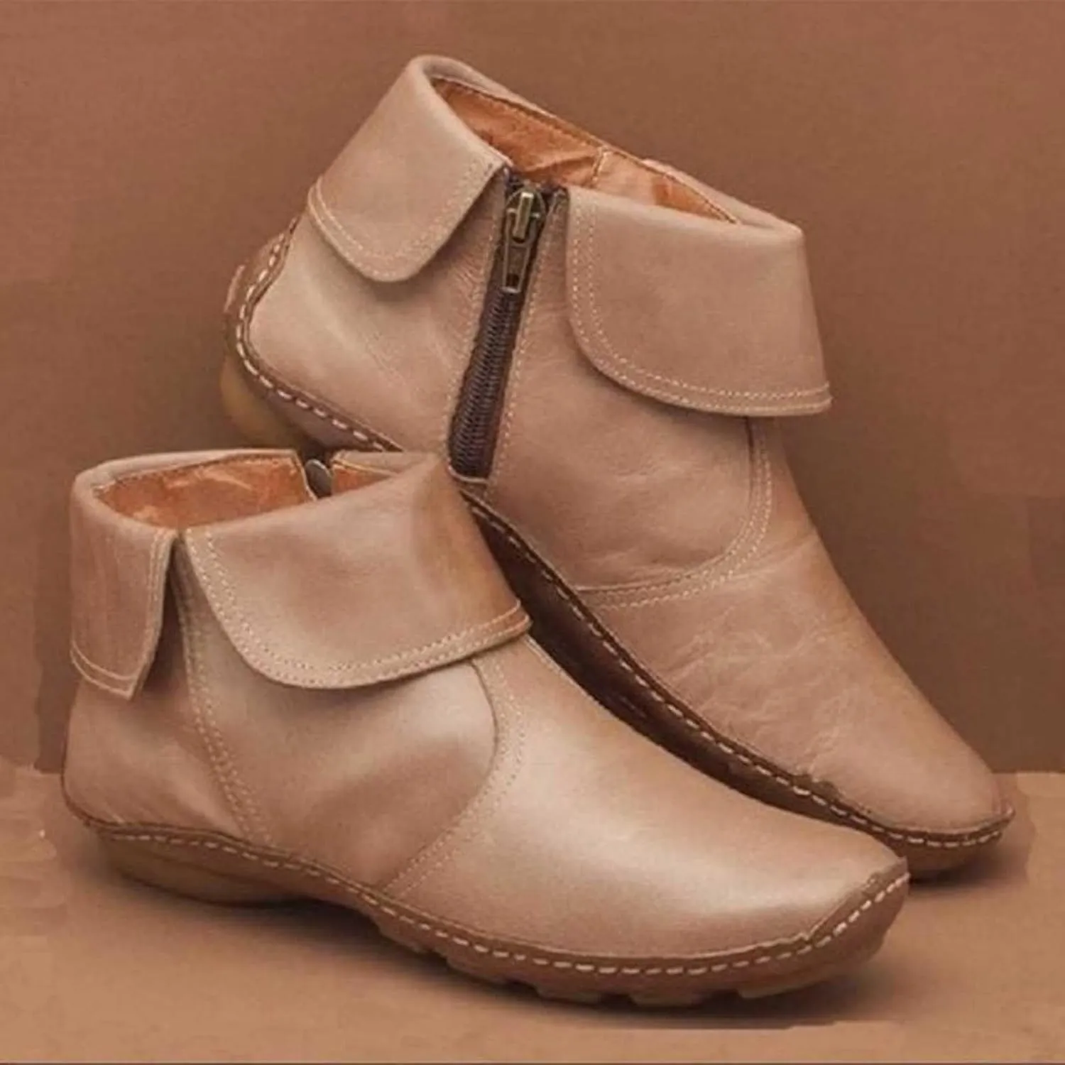 Work Boots for Women Ankle Wide Width Booties Women Womens Boots Ankle Low Heel Mens Casual Boot Solid Color Comfy Casual Pump Closed Toe Stacked Heel